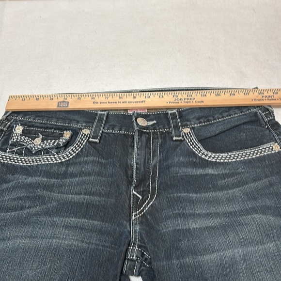 True Religion Classic Denim Straight Distressed Jeans style # MDE859Z05 - Picture 11 of 14